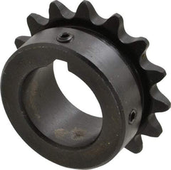 Browning - 15 Teeth, 3/8" Chain Pitch, Chain Size 35, Finished Bore Sprocket - 1" Bore Diam, 1.804" Pitch Diam, 1.99" Outside Diam - Apex Tool & Supply
