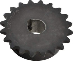Browning - 20 Teeth, 3/8" Chain Pitch, Chain Size 35, Finished Bore Sprocket - 5/8" Bore Diam, 2.397" Pitch Diam, 2.59" Outside Diam - Apex Tool & Supply