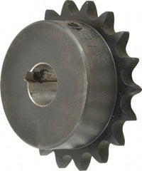 Browning - 18 Teeth, 1/2" Chain Pitch, Chain Size 40, Finished Bore Sprocket - 3/4" Bore Diam, 2.879" Pitch Diam, 3.14" Outside Diam - Apex Tool & Supply