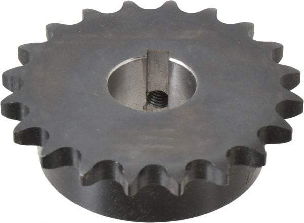 Browning - 20 Teeth, 1/2" Chain Pitch, Chain Size 40, Finished Bore Sprocket - 1" Bore Diam, 3.196" Pitch Diam, 3.45" Outside Diam - Apex Tool & Supply