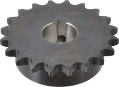 Browning - 20 Teeth, 1/2" Chain Pitch, Chain Size 40, Finished Bore Sprocket - 1" Bore Diam, 3.196" Pitch Diam, 3.45" Outside Diam - Apex Tool & Supply