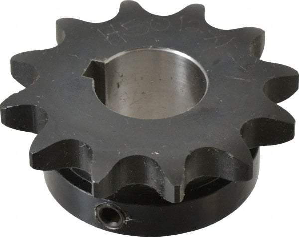 Browning - 12 Teeth, 5/8" Chain Pitch, Chain Size 50, Finished Bore Sprocket - 1" Bore Diam, 2.415" Pitch Diam, 2.7" Outside Diam - Apex Tool & Supply