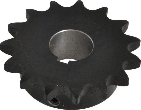Browning - 15 Teeth, 5/8" Chain Pitch, Chain Size 50, Finished Bore Sprocket - 1" Bore Diam, 3" Pitch Diam, 3.32" Outside Diam - Apex Tool & Supply