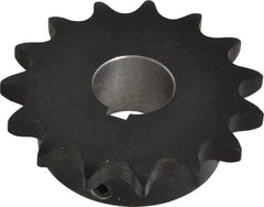 Browning - 15 Teeth, 5/8" Chain Pitch, Chain Size 50, Finished Bore Sprocket - 1" Bore Diam, 3" Pitch Diam, 3.32" Outside Diam - Apex Tool & Supply
