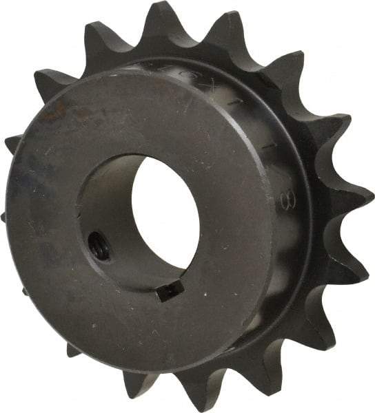 Browning - 16 Teeth, 5/8" Chain Pitch, Chain Size 50, Finished Bore Sprocket - 1-1/8" Bore Diam, 3.204" Pitch Diam, 3.52" Outside Diam - Apex Tool & Supply