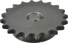 Browning - 20 Teeth, 5/8" Chain Pitch, Chain Size 50, Finished Bore Sprocket - 1" Bore Diam, 4" Pitch Diam, 4.32" Outside Diam - Apex Tool & Supply