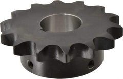 Browning - 14 Teeth, 3/4" Chain Pitch, Chain Size 60, Finished Bore Sprocket - 1-1/4" Bore Diam, 3.371" Pitch Diam, 3.74" Outside Diam - Apex Tool & Supply
