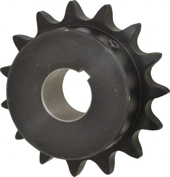 Browning - 15 Teeth, 3/4" Chain Pitch, Chain Size 60, Finished Bore Sprocket - 1-1/8" Bore Diam, 3.607" Pitch Diam, 3.98" Outside Diam - Apex Tool & Supply
