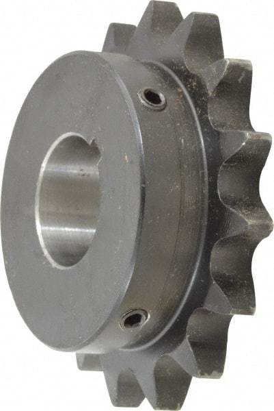 Browning - 15 Teeth, 3/4" Chain Pitch, Chain Size 60, Finished Bore Sprocket - 1-1/4" Bore Diam, 3.607" Pitch Diam, 3.98" Outside Diam - Apex Tool & Supply