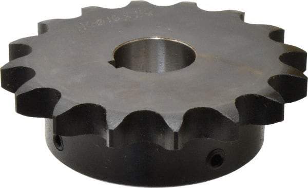 Browning - 16 Teeth, 3/4" Chain Pitch, Chain Size 60, Finished Bore Sprocket - 1-1/8" Bore Diam, 3-27/32" Pitch Diam, 4.22" Outside Diam - Apex Tool & Supply