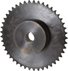 Browning - 45 Teeth, 1/2" Chain Pitch, Chain Size 40, Finished Bore Sprocket - 1" Bore Diam, 7.168" Pitch Diam, 7.45" Outside Diam - Apex Tool & Supply
