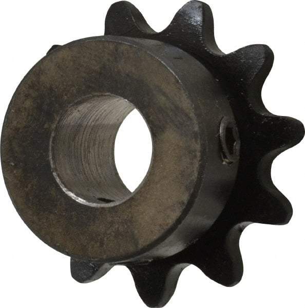 Browning - 11 Teeth, 3/8" Chain Pitch, Chain Size 35, Finished Bore Sprocket - 1/2" Bore Diam, 1.331" Pitch Diam, 1-1/2" Outside Diam - Apex Tool & Supply