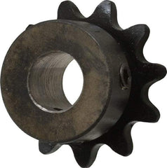 Browning - 11 Teeth, 3/8" Chain Pitch, Chain Size 35, Finished Bore Sprocket - 1/2" Bore Diam, 1.331" Pitch Diam, 1-1/2" Outside Diam - Apex Tool & Supply