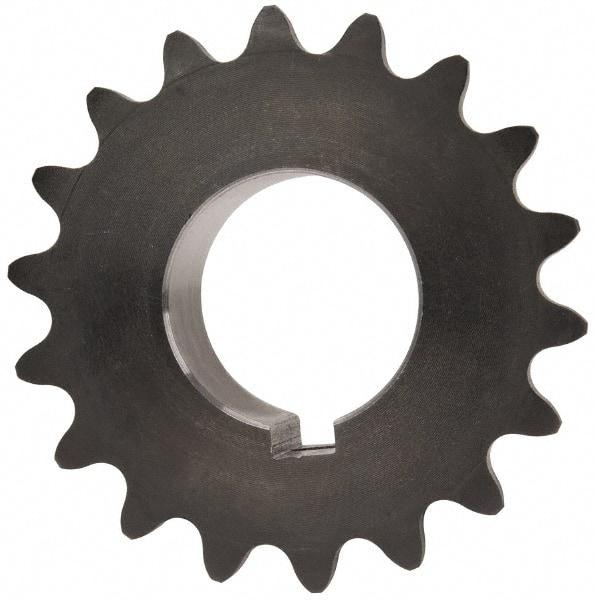 Browning - 18 Teeth, 3/8" Chain Pitch, Chain Size 35, Finished Bore Sprocket - 1" Bore Diam, 2.159" Pitch Diam, 2.35" Outside Diam - Apex Tool & Supply
