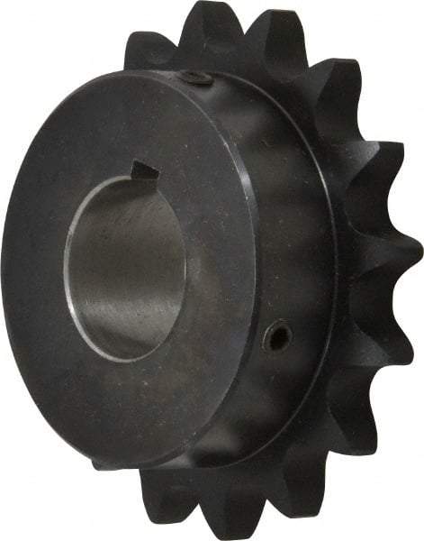 Browning - 16 Teeth, 3/4" Chain Pitch, Chain Size 60, Finished Bore Sprocket - 1-3/8" Bore Diam, 3-27/32" Pitch Diam, 4.22" Outside Diam - Apex Tool & Supply