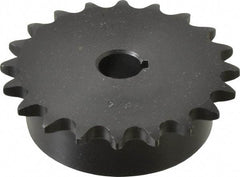 Browning - 20 Teeth, 1/2" Chain Pitch, Chain Size 41, Finished Bore Sprocket - 5/8" Bore Diam, 3.196" Pitch Diam, 3.45" Outside Diam - Apex Tool & Supply