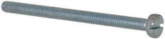 Value Collection - M3x0.50, 40mm Length Under Head Slotted Drive Machine Screw - Cheese Head, Grade 4.8 Steel, Zinc-Plated Finish, Without Washer - Apex Tool & Supply