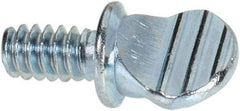 Value Collection - #6-32 Oval Shoulder Steel Thumb Screw - 1/4" OAL, 0.29" Head Height, Zinc-Plated Finish - Apex Tool & Supply