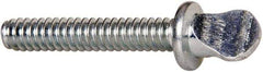 Value Collection - #6-32 Oval Shoulder Steel Thumb Screw - 3/4" OAL, 0.29" Head Height, Zinc-Plated Finish - Apex Tool & Supply