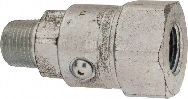 Parker - 1/2-14 NPTF Steel Hydraulic Hose Male NPT To Female NPT Swivel - 5,000 psi - Apex Tool & Supply