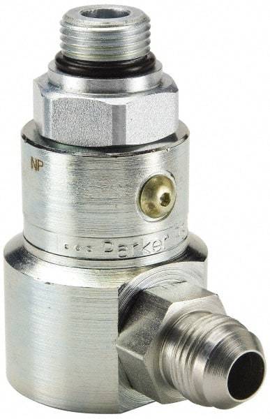 Parker - 1-5/16-12 Male ORB to Male JIC Steel Hydraulic Hose Male ORB To Male JIC Swivel - 5,000 psi - Apex Tool & Supply