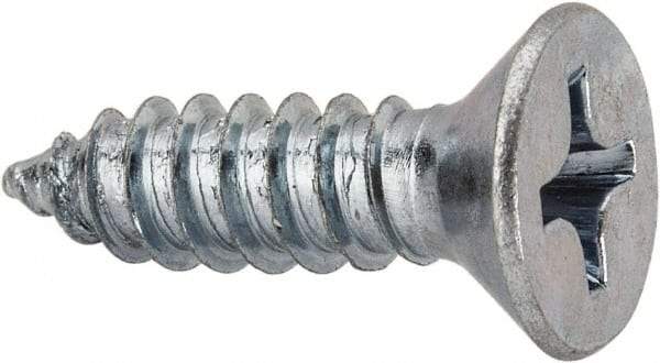 Value Collection - #14 Flat Head Phillips Sheet Metal Screw - Steel, 7/8" OAL, AISI 1016, ASME B18.6.3, ASME B18.6.4 & SAE J933, Grade 1016-1024 - Apex Tool & Supply