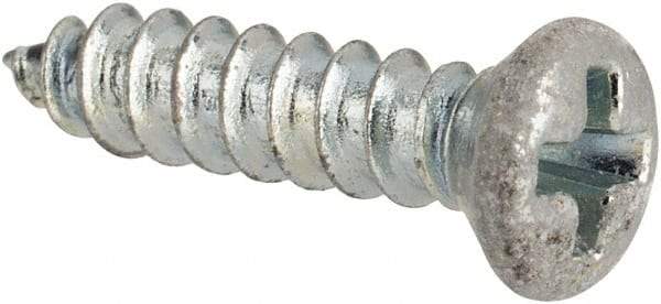 Value Collection - #4 Oval Head Phillips Sheet Metal Screw - Steel, 1/2" OAL, AISI 1016, ANSI/ASME B18.6.4, ASME B18.6.3 & SAE J933, Grade 1016-1024 - Apex Tool & Supply
