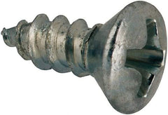 Value Collection - #6 Oval Head Phillips Sheet Metal Screw - Steel, 3/8" OAL, AISI 1016, ANSI/ASME B18.6.4, ASME B18.6.3 & SAE J933, Grade 1016-1024 - Apex Tool & Supply