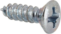 Value Collection - #6 Oval Head Phillips Sheet Metal Screw - Steel, 1/2" OAL, AISI 1016, ANSI/ASME B18.6.4, ASME B18.6.3 & SAE J933, Grade 1016-1024 - Apex Tool & Supply
