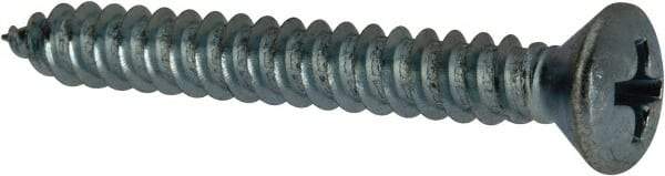 Value Collection - #10 Oval Head Phillips Sheet Metal Screw - Steel, 1-1/2" OAL, AISI 1016, ANSI/ASME B18.6.4, ASME B18.6.3 & SAE J933, Grade 1016-1024 - Apex Tool & Supply