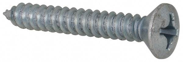 Value Collection - #12 Oval Head Phillips Sheet Metal Screw - Steel, 1-1/2" OAL, AISI 1016, ANSI/ASME B18.6.4, ASME B18.6.3 & SAE J933, Grade 1016-1024 - Apex Tool & Supply