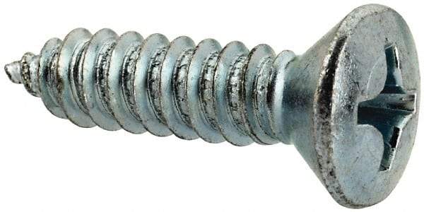 Value Collection - #14 Oval Head Phillips Sheet Metal Screw - Steel, 1" OAL, AISI 1016, ANSI/ASME B18.6.4, ASME B18.6.3 & SAE J933, Grade 1016-1024 - Apex Tool & Supply