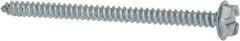 Value Collection - #6 Hex Washer Head Slotted Sheet Metal Screw - Steel, 2" Length Under Head, AISI 1016, ASME B18.6.3, ASME B18.6.4 & SAE J933, Grade 1016-1024 - Apex Tool & Supply
