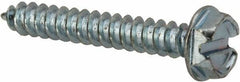 Value Collection - #7 Hex Washer Head Slotted Sheet Metal Screw - Steel, 1" Length Under Head, AISI 1016, ASME B18.6.3, ASME B18.6.4 & SAE J933, Grade 1016-1024 - Apex Tool & Supply