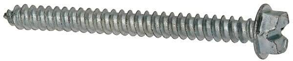 Value Collection - #8 Hex Washer Head Slotted Sheet Metal Screw - Steel, 1-3/4" Length Under Head, AISI 1016, ASME B18.6.3, ASME B18.6.4 & SAE J933, Grade 1016-1024 - Apex Tool & Supply