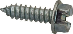 Value Collection - 1/4" Hex Washer Head Slotted Sheet Metal Screw - Steel, 7/8" Length Under Head, AISI 1016, ASME B18.6.3, ASME B18.6.4 & SAE J933, Grade 1016-1024 - Apex Tool & Supply