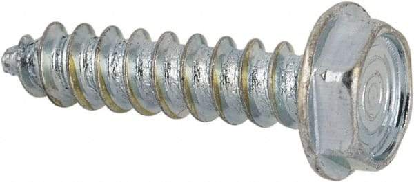 Value Collection - #4 Hex Washer Head Sheet Metal Screw - Steel, 1/2" Length Under Head, AISI 1016, ASME B18.6.3, ASME B18.6.4 & SAE J933, Grade 1016-1024 - Apex Tool & Supply