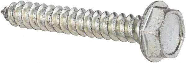 Value Collection - #10 Hex Washer Head Sheet Metal Screw - Steel, 1-1/4" Length Under Head, AISI 1016, ASME B18.6.3, ASME B18.6.4 & SAE J933, Grade 1016-1024 - Apex Tool & Supply