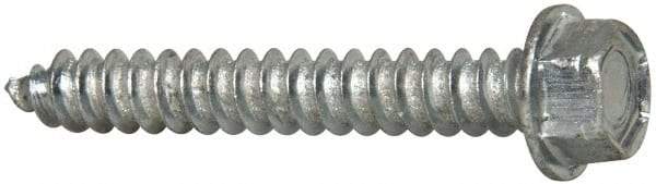 Value Collection - #12 Hex Washer Head Sheet Metal Screw - Steel, 1-1/2" Length Under Head, AISI 1016, ASME B18.6.3, ASME B18.6.4 & SAE J933, Grade 1016-1024 - Apex Tool & Supply