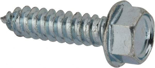 Value Collection - #14 Hex Washer Head Sheet Metal Screw - Steel, 1" Length Under Head, AISI 1016, ASME B18.6.3, ASME B18.6.4 & SAE J933, Grade 1016-1024 - Apex Tool & Supply