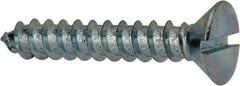 Value Collection - #14 Flat Head Slotted Sheet Metal Screw - Steel, 1-1/2" OAL, AISI 1016, ASME B18.6.3, ASME B18.6.4 & SAE J933, Grade 1016-1024 - Apex Tool & Supply
