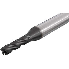 Iscar - 22mm, 38mm LOC, 20mm Shank Diam, 105mm OAL, 4 Flute, Solid Carbide Square End Mill - Single End, TiAlN Finish, Spiral Flute, 30° Helix, Right Hand Cut, Right Hand Flute - Apex Tool & Supply