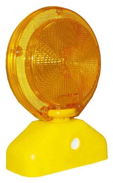 PRO-SAFE - 10-1/2" High Barricade Light - 1.3 Lb, Yellow Case & Amber Lens - Apex Tool & Supply