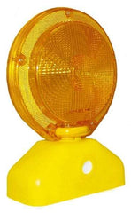 PRO-SAFE - 10-1/2" High Barricade Light - 1.3 Lb, Yellow Case & Amber Lens - Apex Tool & Supply