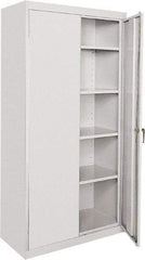 Sandusky Lee - 5 Shelf Locking Storage Cabinet - Steel, 36" Wide x 24" Deep x 72" High, Gray - Apex Tool & Supply