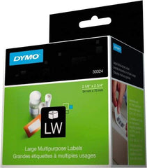 Dymo - 2-3/4" Long, White Label Printer Cartridge - For DYMO LabelWriter Printers - Apex Tool & Supply
