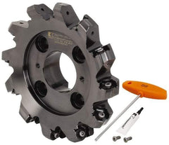 Kennametal - 8" Cut Diam, 2-1/2" Arbor Hole, 8mm Max Depth of Cut, 45° Indexable Chamfer & Angle Face Mill - 12 Inserts, HNPJ 1307... Insert, Right Hand Cut, 12 Flutes, Through Coolant, Series Dodeka Max - Apex Tool & Supply