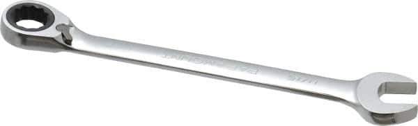 Paramount - 11/16" 12 Point Offset Combination Wrench - 15° Offset Angle, 6-1/2" OAL, Chrome Vanadium Steel, Polished Finish - Apex Tool & Supply