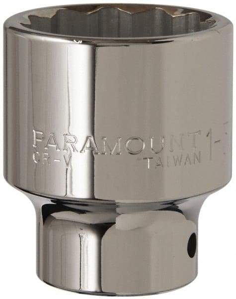 Paramount - 1-5/8", 3/4" Drive, Standard Hand Socket - 12 Points, 2-5/8" OAL - Apex Tool & Supply