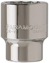 Paramount - 1-3/8", 3/4" Drive, Standard Hand Socket - 12 Points, 2-5/16" OAL - Apex Tool & Supply